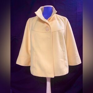 Chico's Lemon Yellow short Pea Coat
